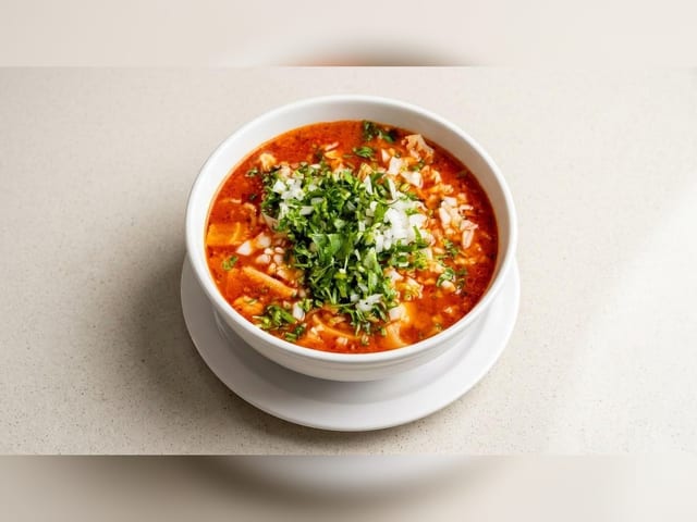 Pozole Blanco (Pork & Hominy Soup) — Weekends Only.