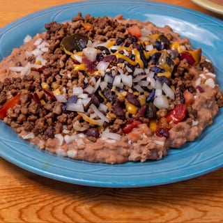 Chorizo, Bean, Cheese Dip