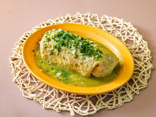 Wet Chile Verde Burrito (Pork).