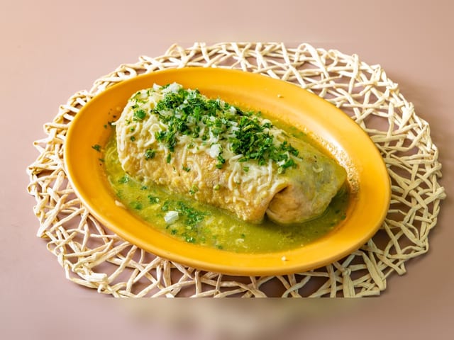 Wet Chile Verde Burrito (Pork).