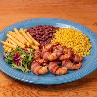 Bacon Shrimp c/Rice & Beans