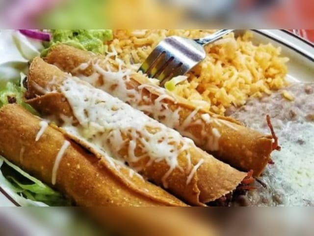 Flautas (Rolled Corn Tortillas with Chicken).