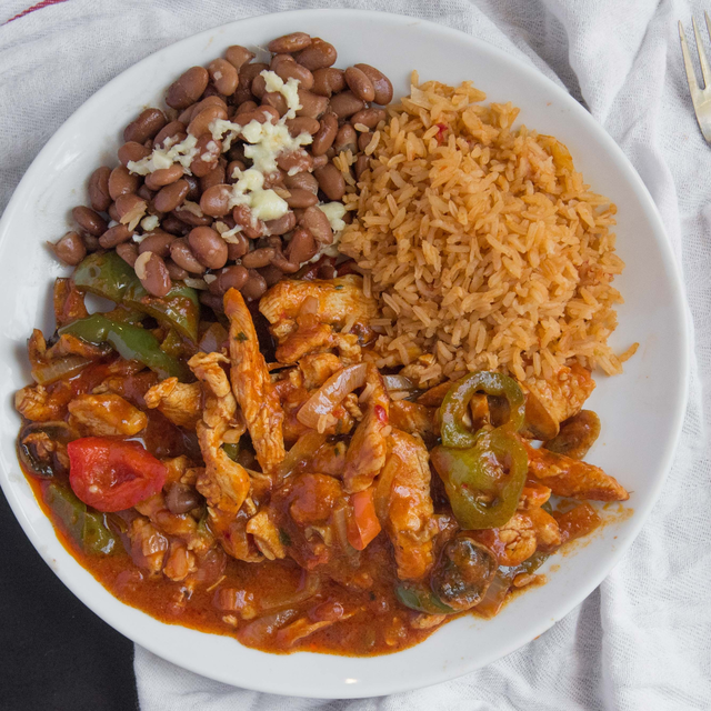 Chicken & Salsa Roja.